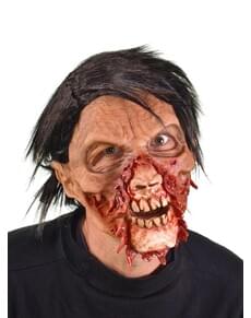 Zombiemaske med bevægelig mund til voksne