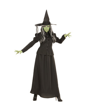 Kadının Kötü Yeşil Cadı Kostümü