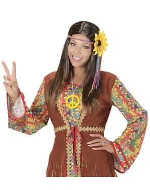 Hippie Sonnenblumen Perücke für Damen