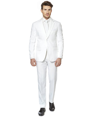 חליפה אלגנטית לגברים - בצבע לבן