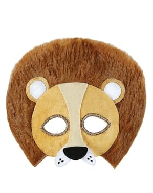 Maschera da leone di peluche per adulto