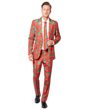 חליפה אדומה עם עצי חג המולד - Suitmeister