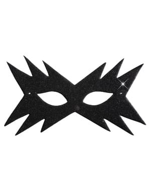 Zwarte sterren maskertje voor vrouw