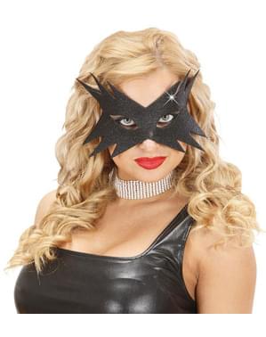 Antifaz estrella negra para mujer