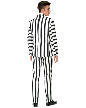 White and Black stripes Suit - Suitmeister