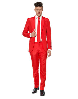 חליפה אדומה אלגנטית לגברים