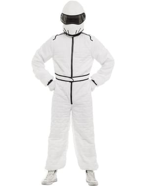 Costum de pilot alb pentru adult