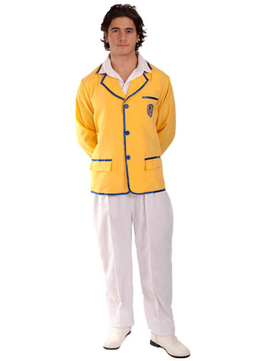 Man s Yellow Happy Camper Costume The Coolest Funidelia
