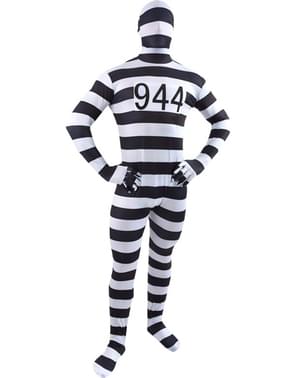 Tætsiddende fangekostume til voksne