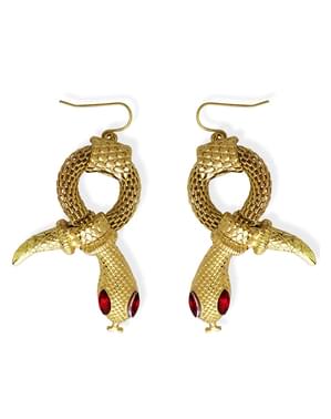 Woman's Gold Snake Earrings