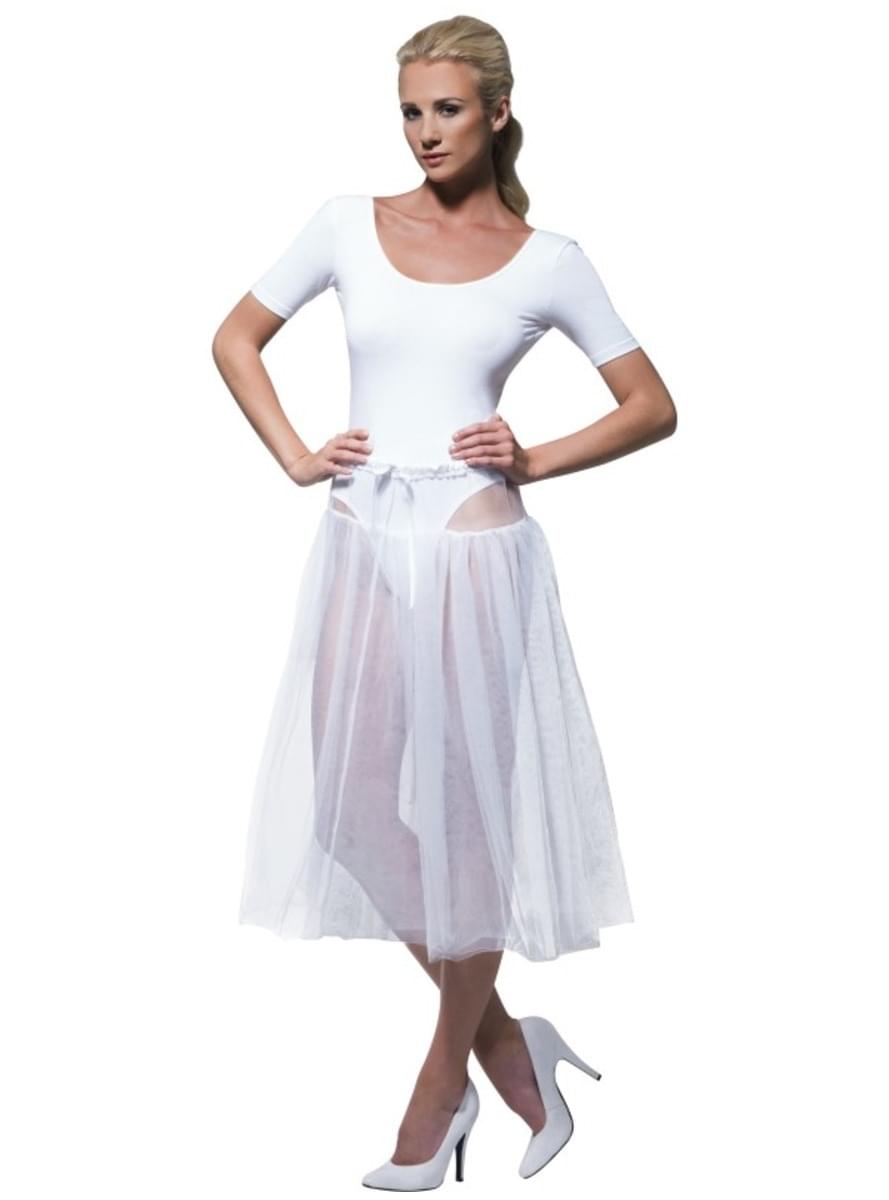 Verstelbare witte tutu voor vrouw