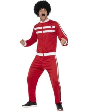 Rød 80-talls Kostyme til Menn