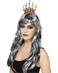 Coroa de rainha esqueleto para mulher