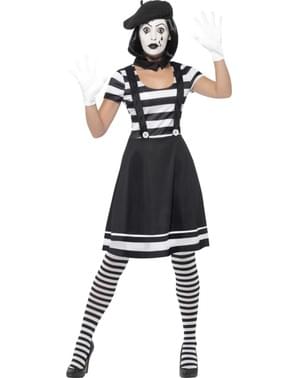 Mime Maskeraddräkt för henne