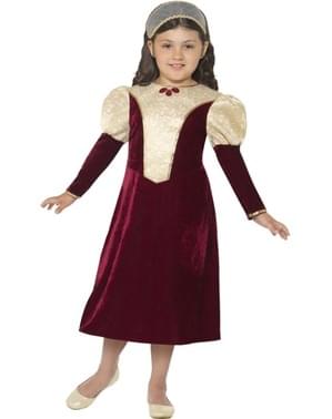 Maroon Ренесанс костюми за момичета