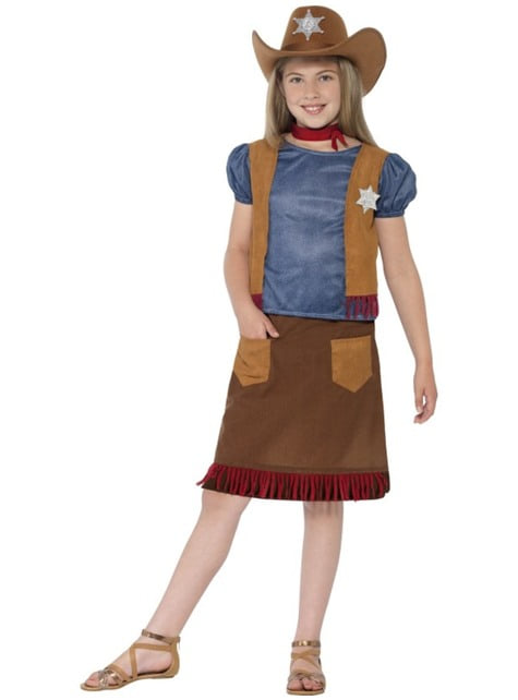 Costume da cowgirl del Far West per bambina. Consegna express