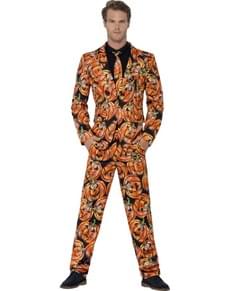 Man's Creepy Pumpkin Suit