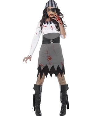 Maskeraddräkt Pirat zombie dam