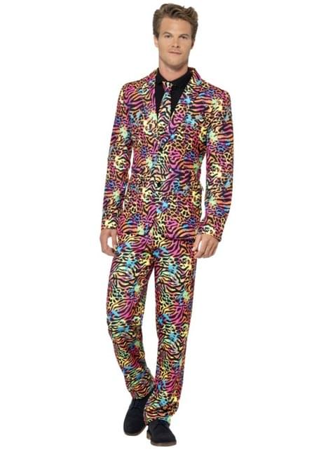 Kostüme & Verkleidungen Mens Male Leopard Print Pimp Suit Fancy Dress  Costume Outfit S To XL LA1765051