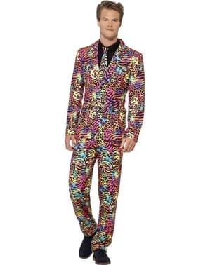 “Neon Pimp” Colourful Leopard Print Suit