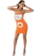 Woman's Orange Music Player Costume