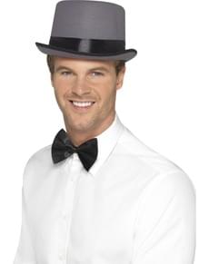 Cartola dos anos 20 cinzenta para adulto