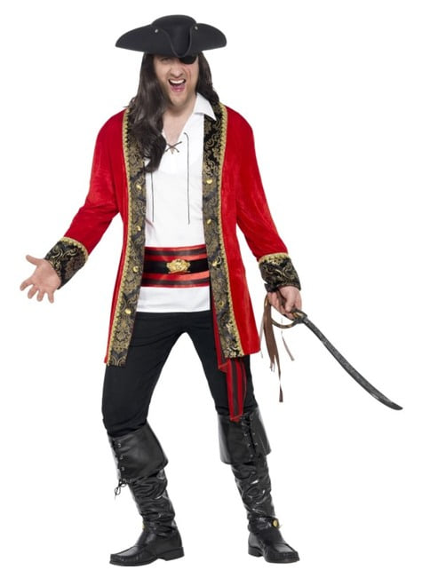 Disfraz de capitán pirata para hombre