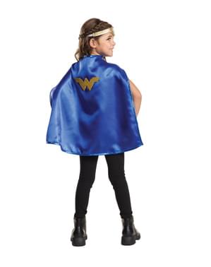 Wonder Woman tiara og kappe til piger