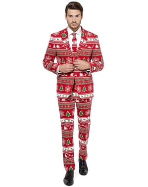 Червен коледен костюм „Wonderland“ – Opposuits