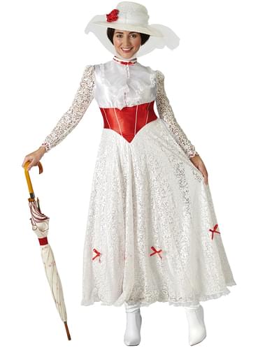 Movie Mary Poppins Dress Princess Costume Adult Women Cosplay；1