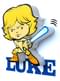 Lámpara decorativa 3D Luke Skywalker cartoon