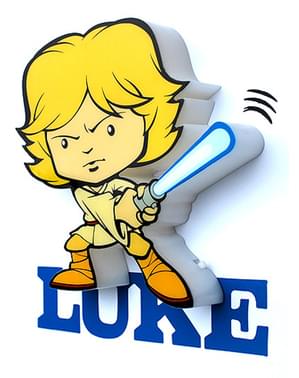 3D Deco Işık Luke Skywalker Karikatür