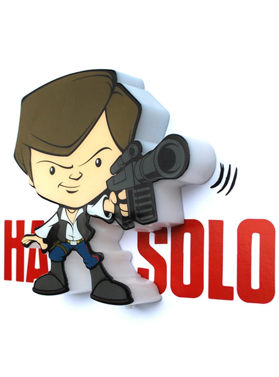 Lampada da muro 3D Han Solo cartoon Star Wars