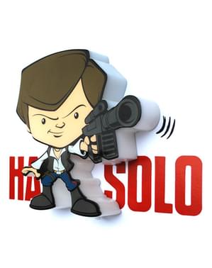 Lampada da muro 3D Han Solo cartoon Star Wars