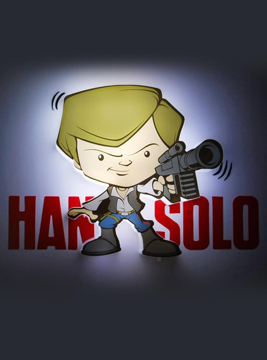 Lampe décorative 3D Han solo cartoon
