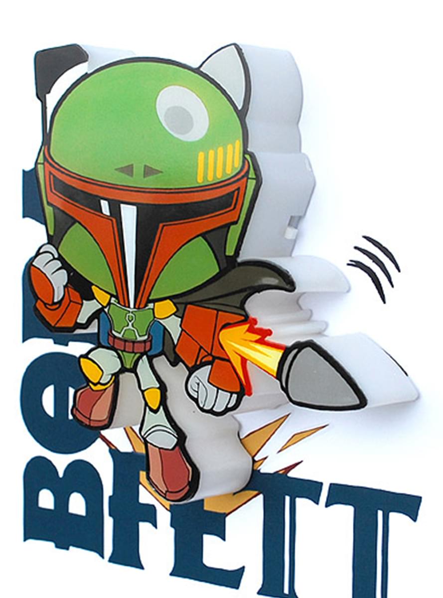 Dekorative Nachttischlampe 3D Boba Fett cartoon