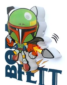 Dekorative Lampe 3D Boba Fett cartoon