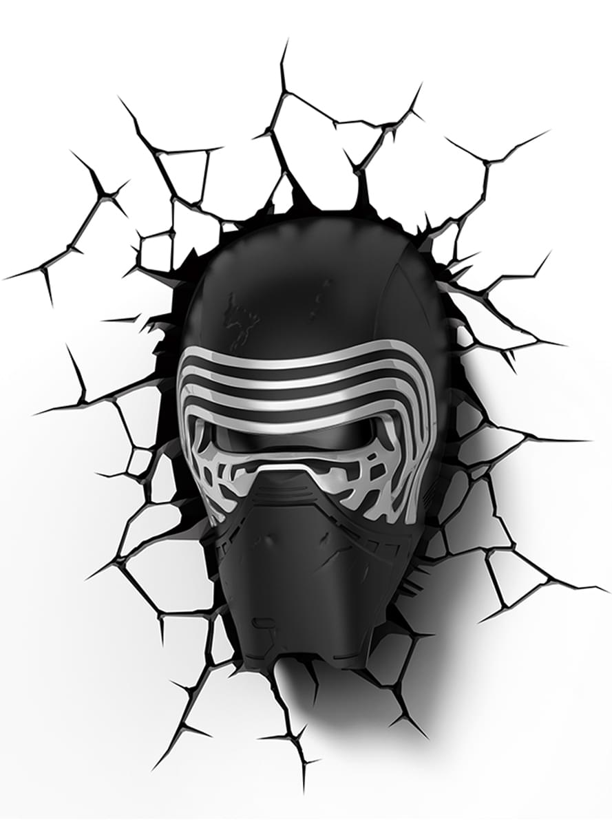 Lampada da muro 3D Kylo Ren