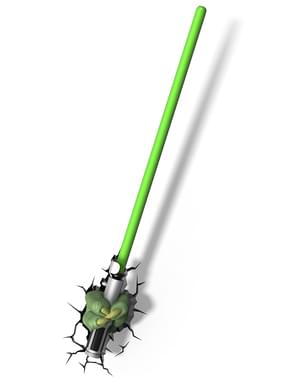 3D dekoračná lampa Yoda svetelný meč