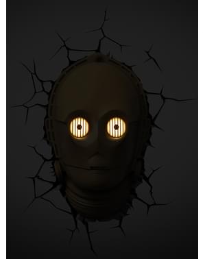 Candeeiro decorativa 3D C3PO
