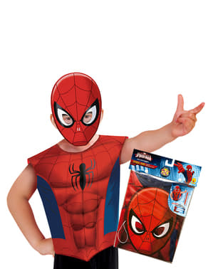 Kit disfraz de Spiderman para niño