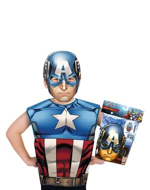 Kit disfraz de Capitán América económico para niño