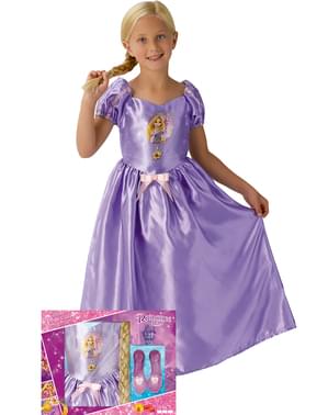 Rapunzel kostyme i kasse til jente