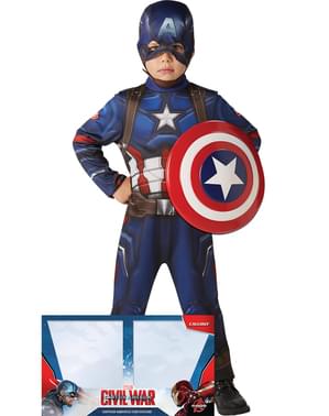 Boy's Captain America Civil War with shield in a box