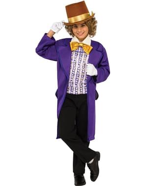 Çocuğun Willy Wonka Kostümü