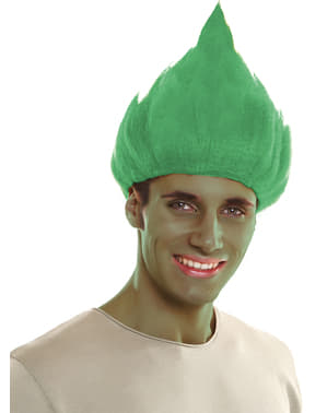 Peluca de troll verde para adulto