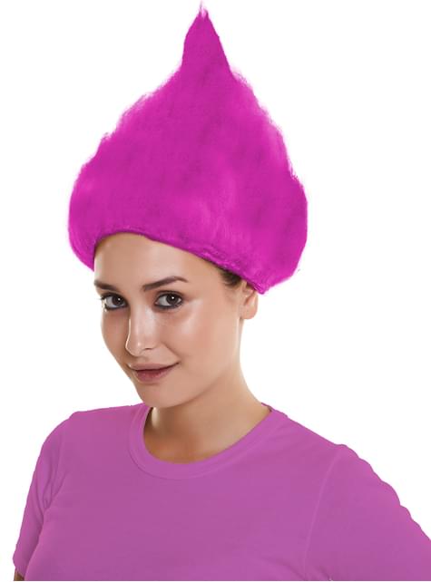 Accessoire D/éguisement Rose Perruque Troll Unisexe Adulte