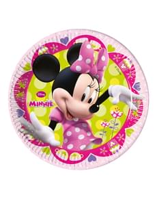 Lot d'assiettes roses grand format Minnnie Mouse