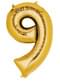 Luftballon Nummer 9 gold (55 x 86 cm)
