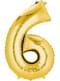 Ballon chiffre 6 doré (55 x 86 cm)